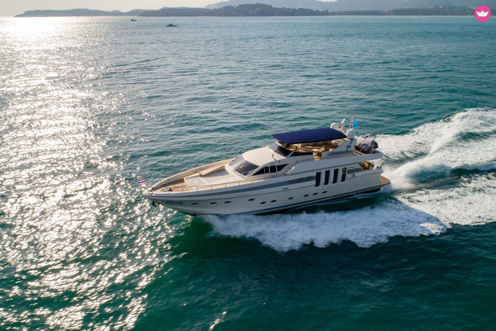 Charter the Luxurious Rizzardi Yacht in Phuket. Perfect for day trips and tours. 